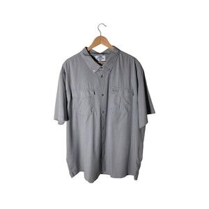 American Fishing Tackle Co Shirt Men's Size 3X Aftech Button Up Short Sleeve